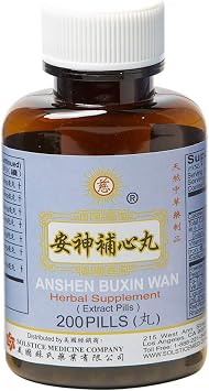 Solstice Medicine Company Anshen Buxin Wan Herbal Supplement (200 Pills) (1 Bottle)