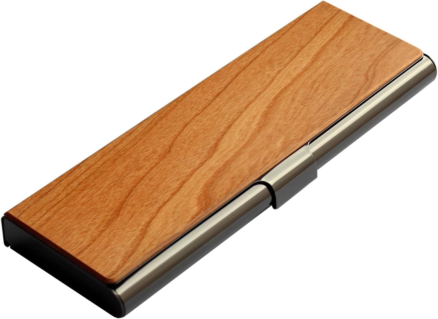 by Hacoa PL074 PEN CASE, Stainless Case with an Accent of Precious Wood (Cherry)