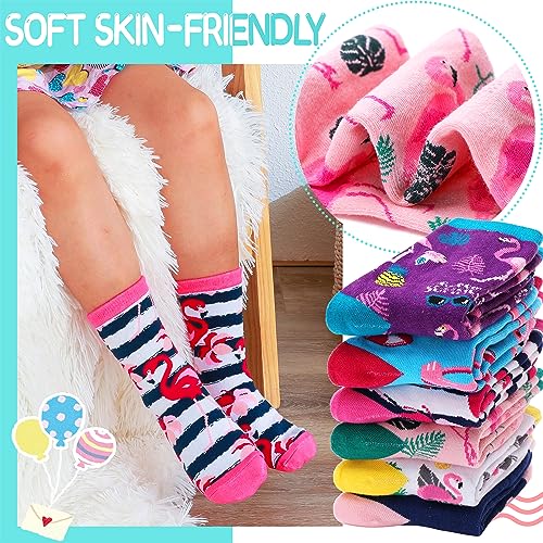 Image of EBMORE Kids Girls Boys Socks Cotton Crew Cute Animal Pattern Fashion Fun Novelty Socks 6 Pack