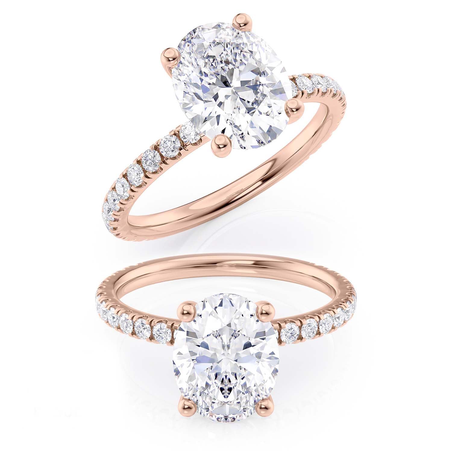 Oval Moissanite Engagement Ring (2 Carat)
