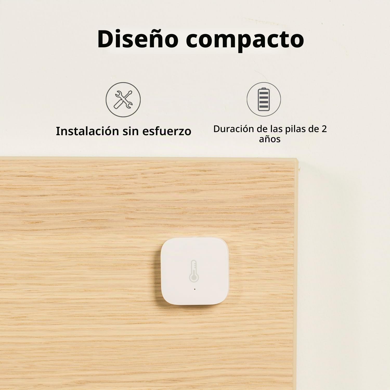 Aqara Sensor de Temperatura y Humedad T1, Requiere AQARA HUB Zigbee 3,0, monitor inteligente del entorno, datos en tiempo real, Zigbee 3.0, compatible con Apple Home, Alexa y Google Home