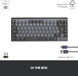 Logitech MX Mechanical Mini Wireless Illuminated Keyboard, Clicky Switches, Backlit, Bluetooth, USB-C, macOS, Windows, Linux, iOS, Android, Metal - Graphite - 11