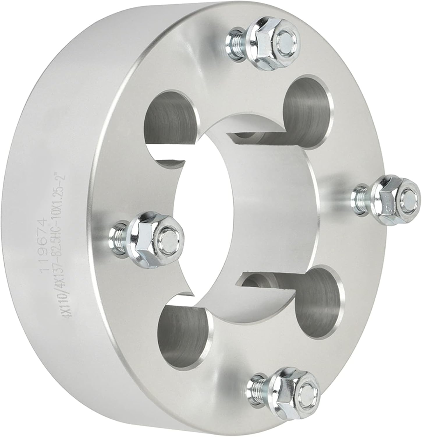 SCITOO 4Pcs Wheel Adapters 2 inch 4x110 to 4x137 Bore 74mm Studs 10x1.25 4 Lug Wheel Spacers Adapters Fit for for Honda ATC250R TRX300 FourTrax TRX300FW FourTrax 4x4 TRX350 TRX350D