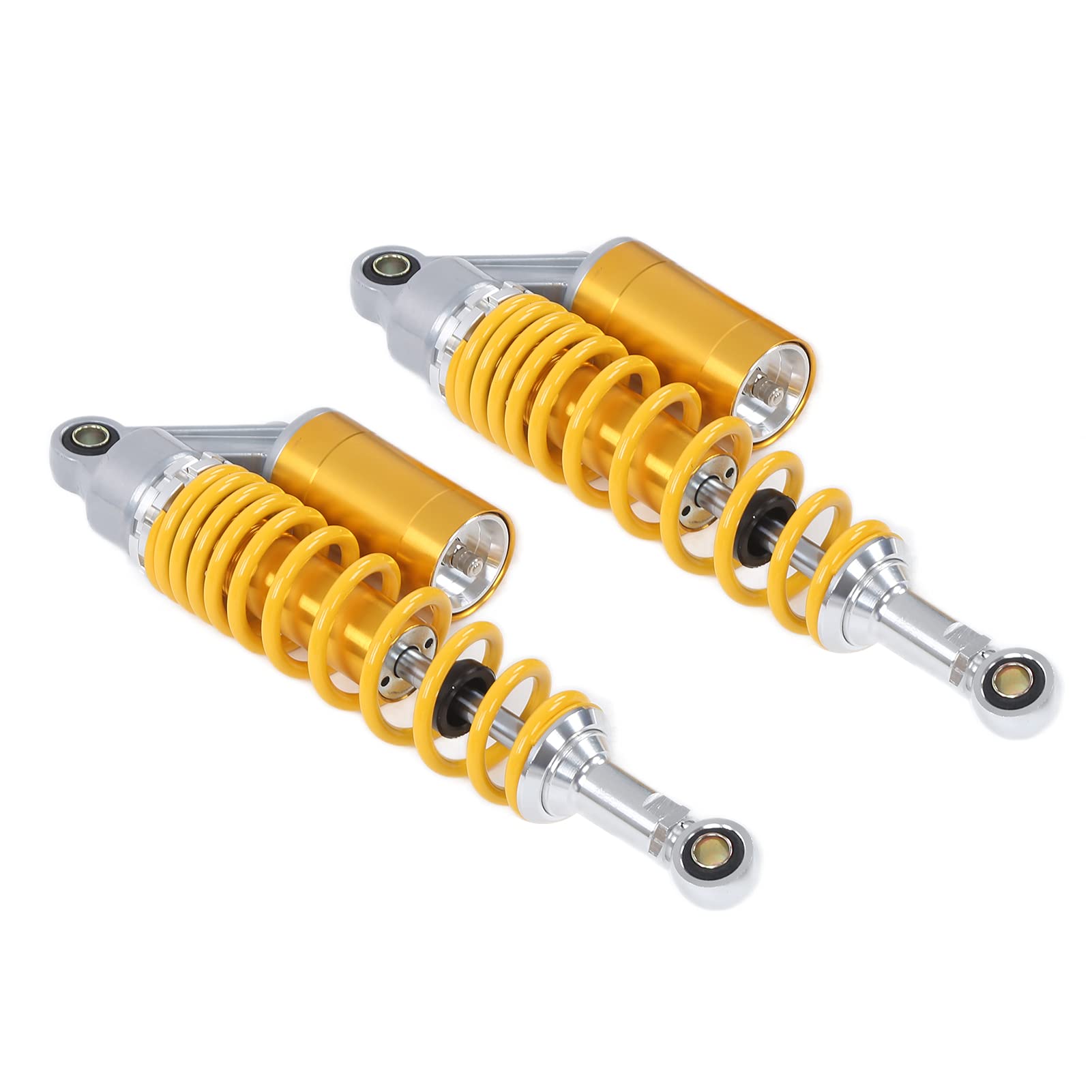 BRRNOO Amortyzatory Motocyklowe, Uniwersalne Tylne Amortyzatory Amortyzator Motocyklowy Para Uniwersalna 340 Mm Amortyzator Motocyklowy Sprężyna Tylnego Zawieszenia dla ATV SUV (YELLOW)