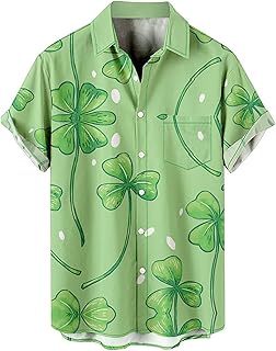 Hawaiian Shirts for Men Casual Summer Tropical Button Down Shirts Floral Tropical Beach Button Down Men's Hawaiian Shirt Short Sleeve Button Down Beach Shirt Button Down Beach Shirts Mens Tops