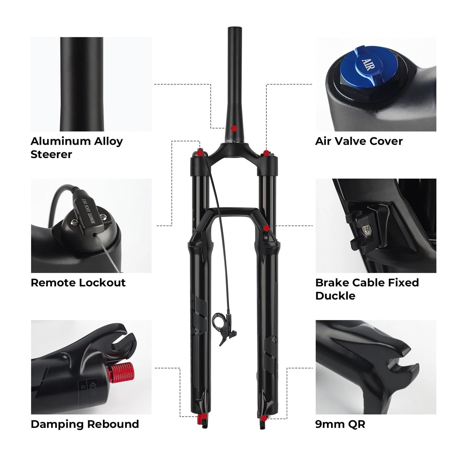 Amazon.com: Boartechs MTB Fork 34mm Damping M+T+B Bicycle Front