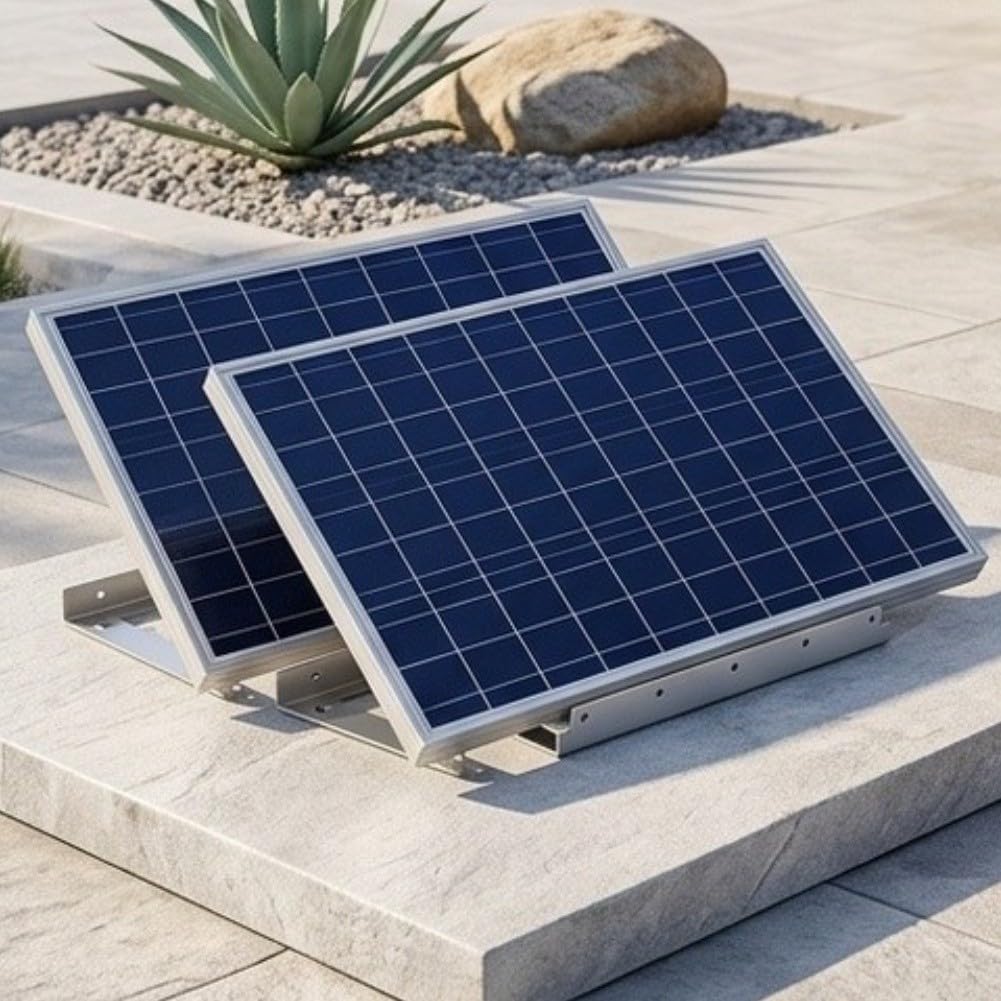 Staffa di montaggio per pannello solare, 500 mm, a forma di Z, in lega di alluminio, per tetto piatto in stagno e metallo, per camper e yacht (4 pezzi)