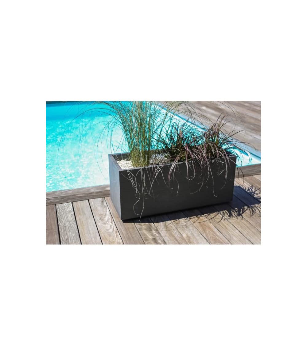 EDA PLASTIQUE Jardiniere Graphit Up - 57 L - 79,5 x 29,5 x 29,5 cm - Gris Anthracite