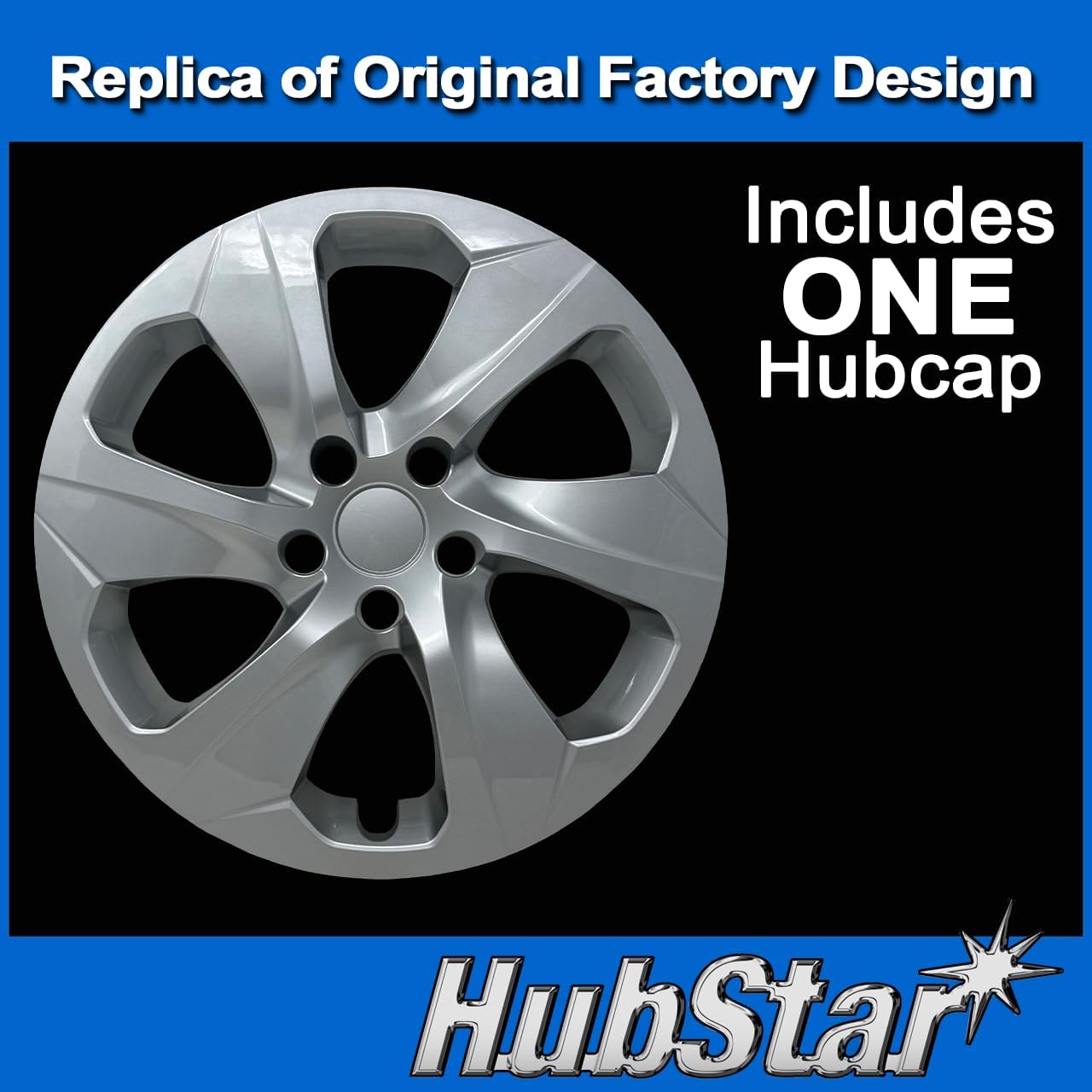 Hubcap Replacement for Toyota Rav4 2019-2025, 17-inch Wheel Cover, Silver, 1 Piece