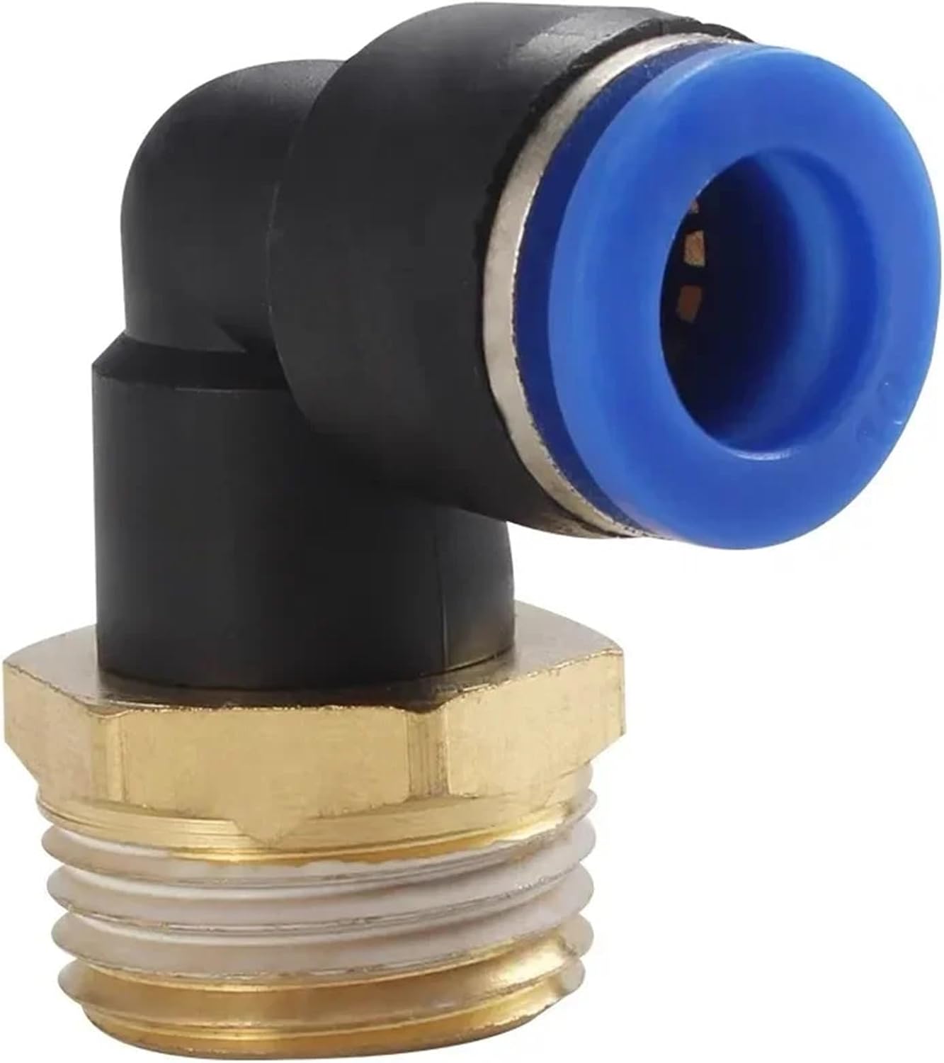 50PCS Pneumatic Air Connector PL 4 6 8 10 12mm Thread 1/8 1/4" 3/8" 1/2" Trachea Elbow Air Fittings Hose Quick Connecto(PL8-03)