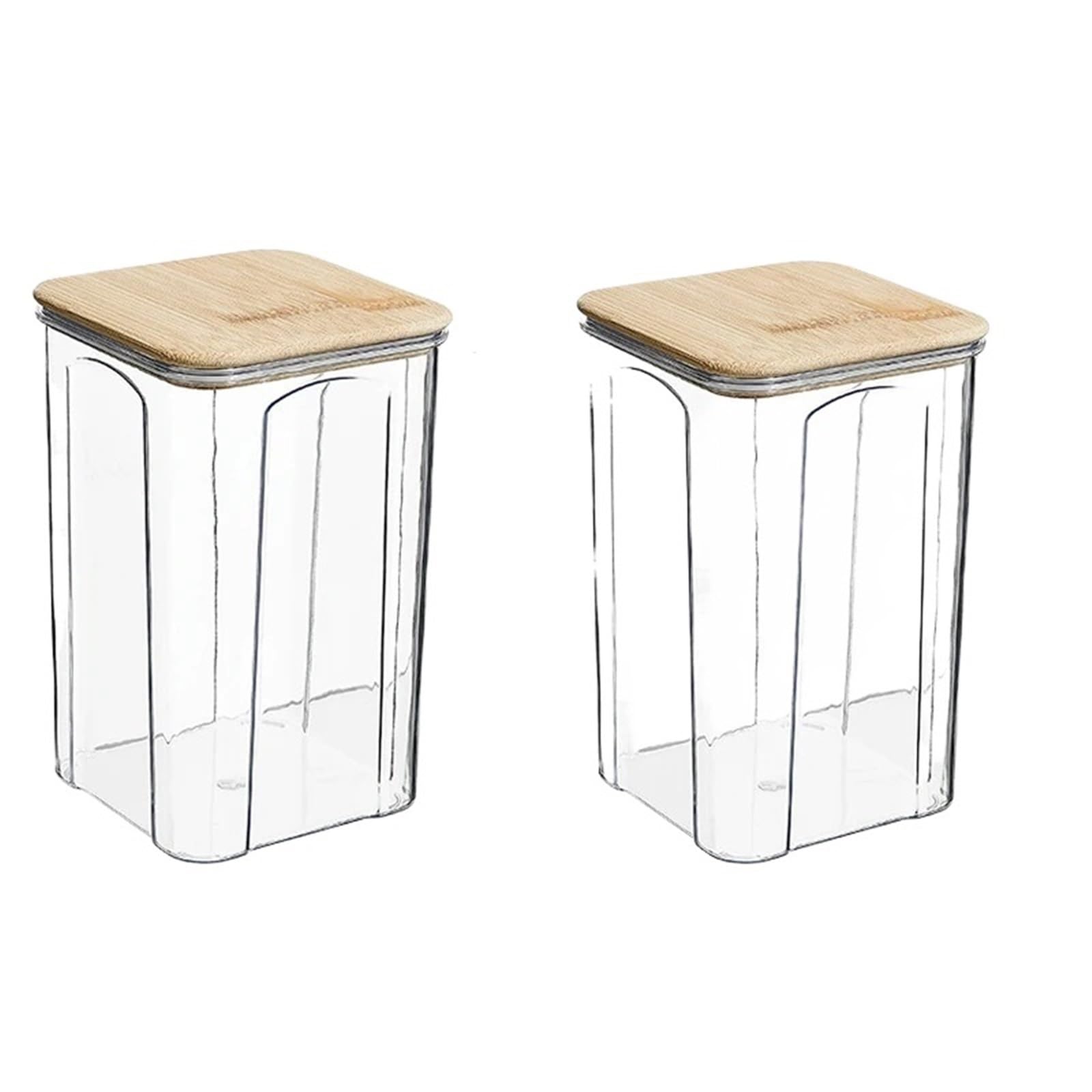 LSNNMU 2PCS Plastic Storage Container With Lid Sealed Jar Noodle Box Multigrain Tank Bottle Dried Fruit Tea For Preserving(2PCS 1400ML)