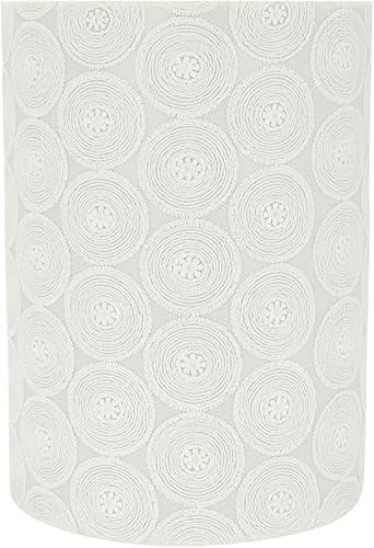 Aspen Creative 31126 - Pantalla de lámpara de construcción de araña con forma de tambor de transición (cilindro) en color blanco, 8 pulgadas de