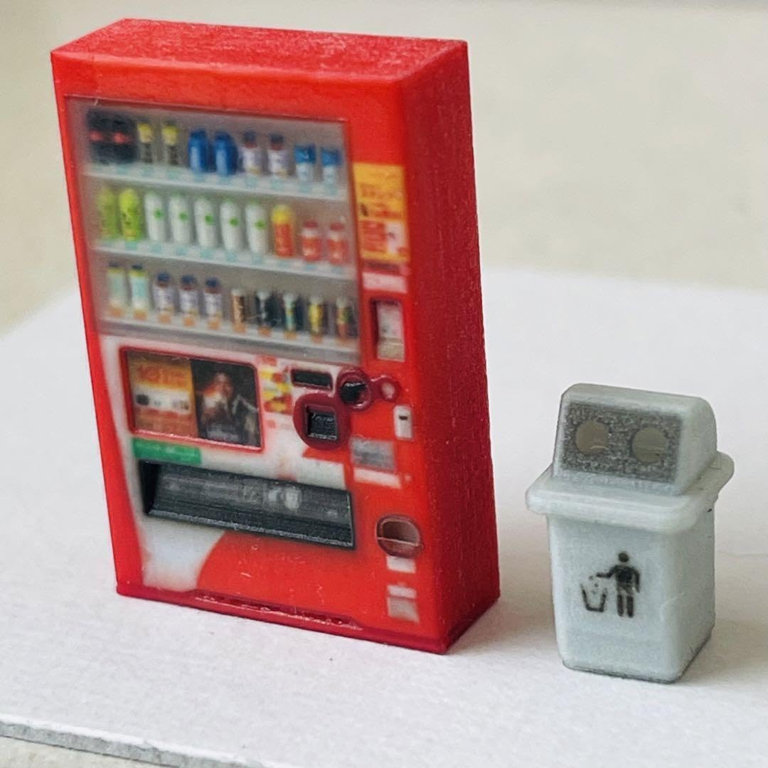 1/64 街角ジオラマ 自動販売機点灯 フィギュア付き ミニチュア Amazon.co.jp: 自動販売機 【VM-002-064】 1/64 ミニチュア ジオラマ