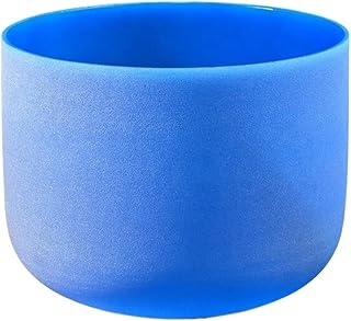 EIFINE Cuenco de Cuarzo Esmerilado de Color Azul de 10 Pulgadas Práctica de meditación y Yoga