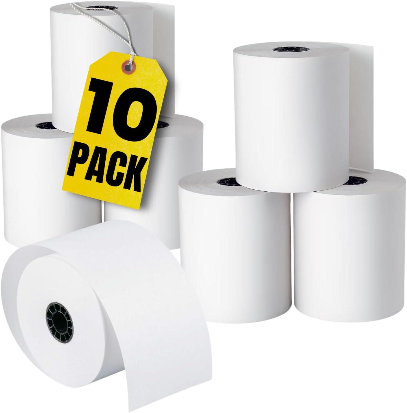 1InTheOffice Cash Register and Point of Service Printer Paper 3 Inch X 128 Foot, 10 Rolls