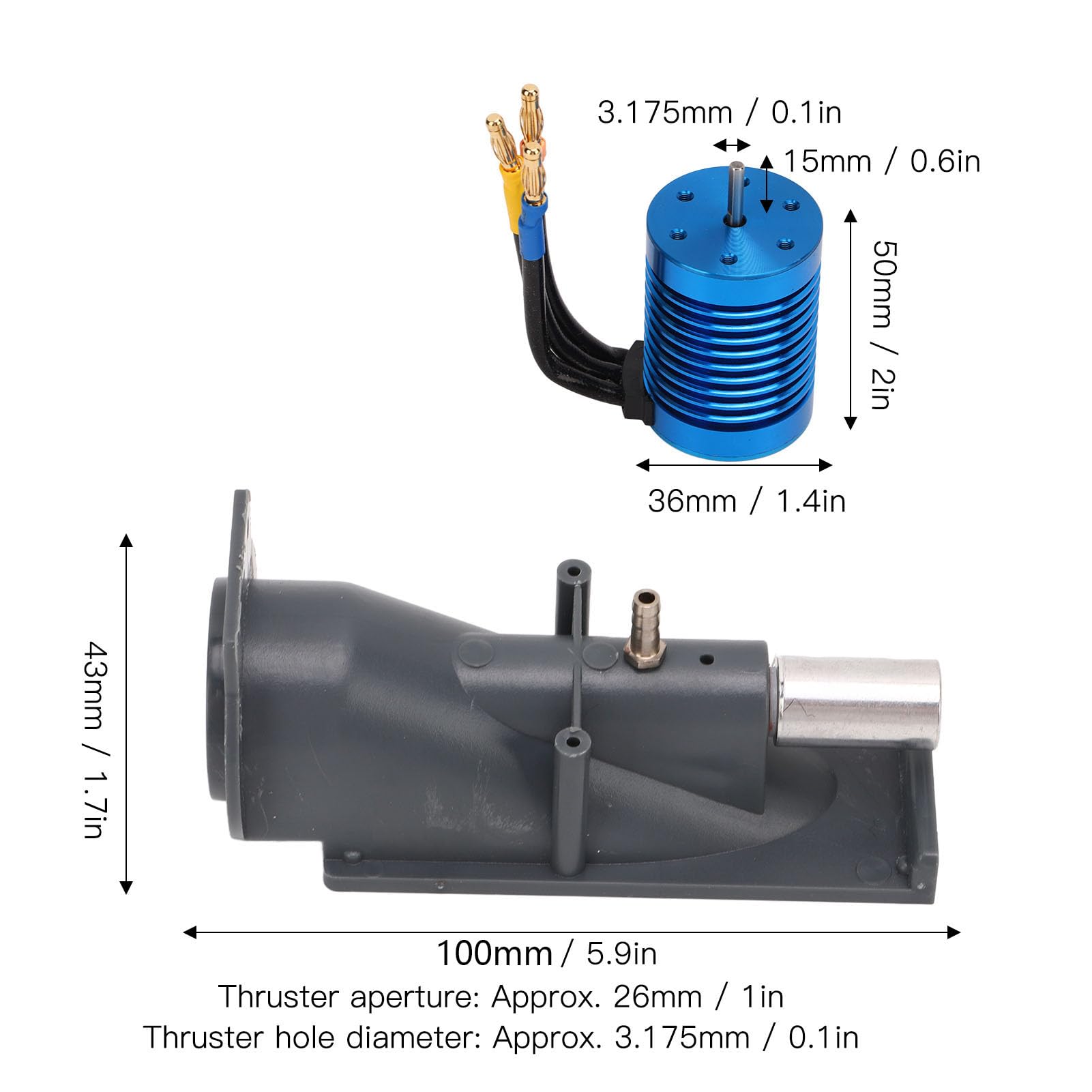 Spray Water Thruster 540 Bürstenloser Motorsatz für RC-Boot-Antriebs- und Modifikationsbegeisterte