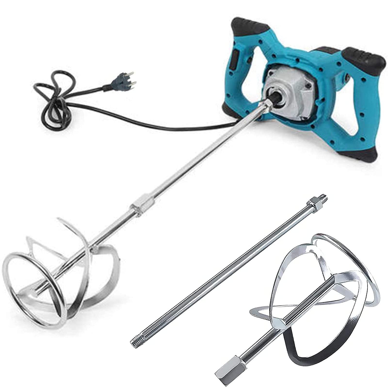 Buy Electric Mortar Mixer, 2100W Handheld Dual High Low Gear 6 Speed