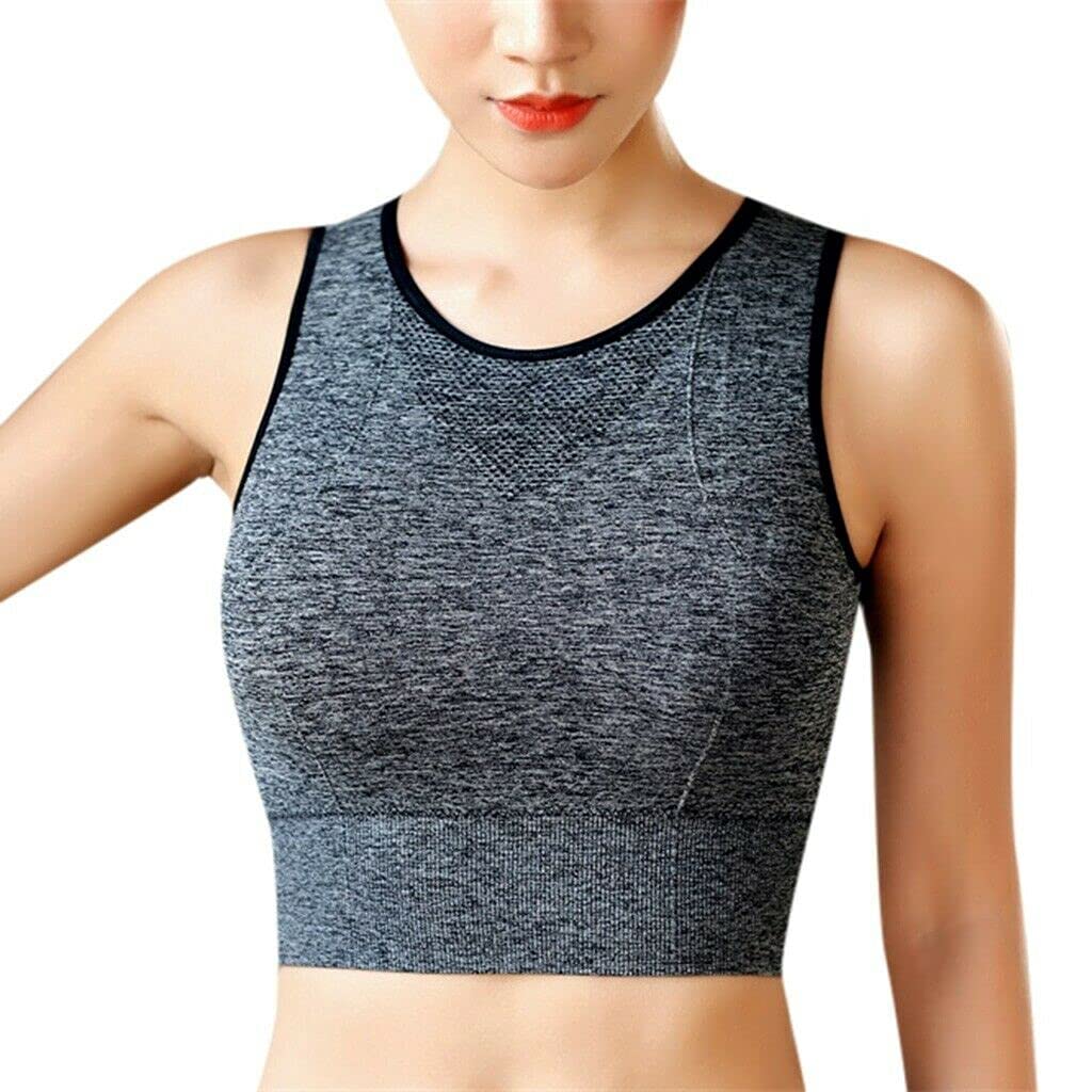 Sports Bra for Women, Rubik Shockproof Quick Dry Padded Seamless Sports Bra for Yoga Gym Training Running Workout Fitness