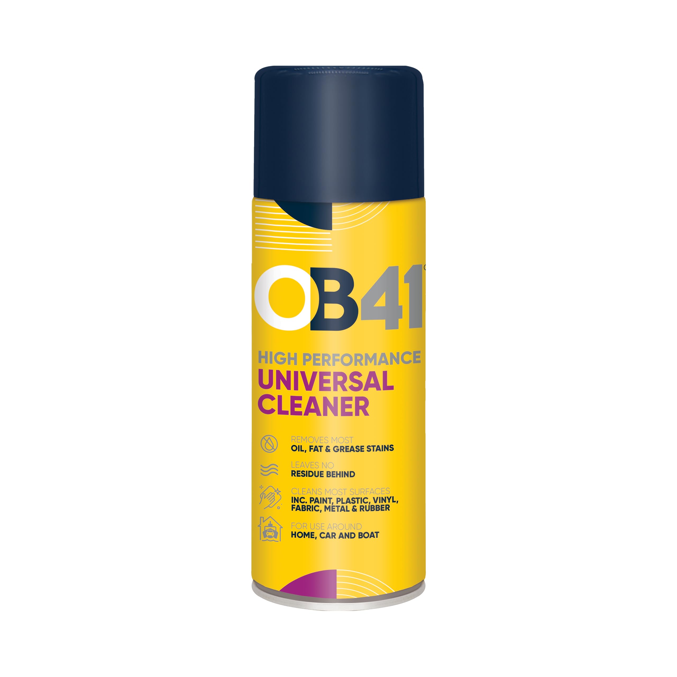 Ob41 Clear/Transparent High Performance Universal Cleaner - Designed To Gently And Effectively Remove Most Marks And Stains - Evaporates Quickly, Leaving No Residue - For Use Around The Home, Car And Boat - 400Ml