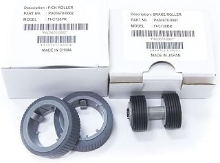 Yanzeo PA03670-0001 PA03670-0002 Scanner Brake and Pick Roller Set Fi-7160 Fi-7180 Fi-7260 Fi-7280