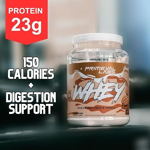 Miniatura 3 de Primeval Labs Proteína de suero  Concentrado de proteína de suero puro  para el crecimiento muscular y la recuperación  Fórmula fácil de mezclar