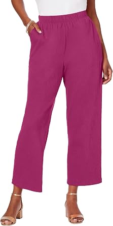Plus Size Crinkle-Knit Gauze Pant 