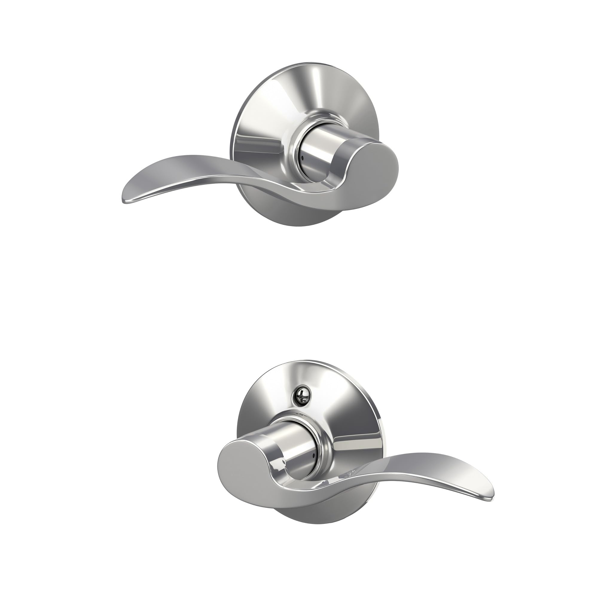Schlage Lock Company F10 ACC 625 Accent Hall And Closet Lever, Bright Chrome Bright Chrome Passage Standard