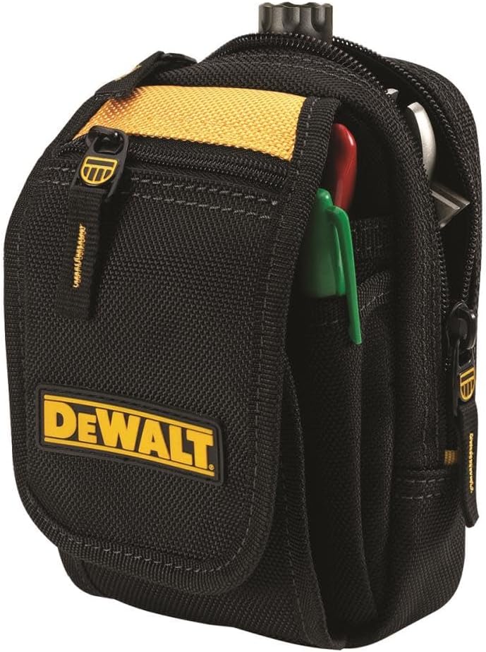 Custom Leathercraft DG5104 Accessory Pouch Black, yellow