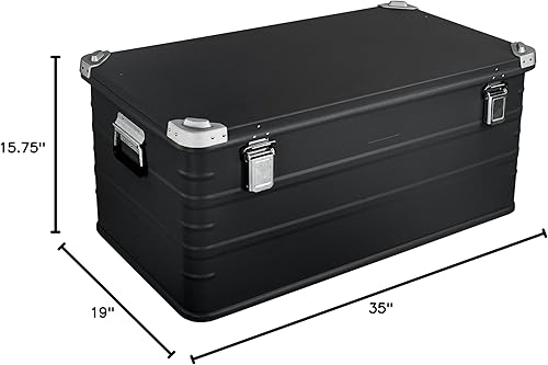 Miniatura 10 de Eylar Crossover - Almacenamiento de aluminio sobre tierra maletero funda de carga de metal caja de almacenamiento combo de 4 piezas gris 30L 50L 95