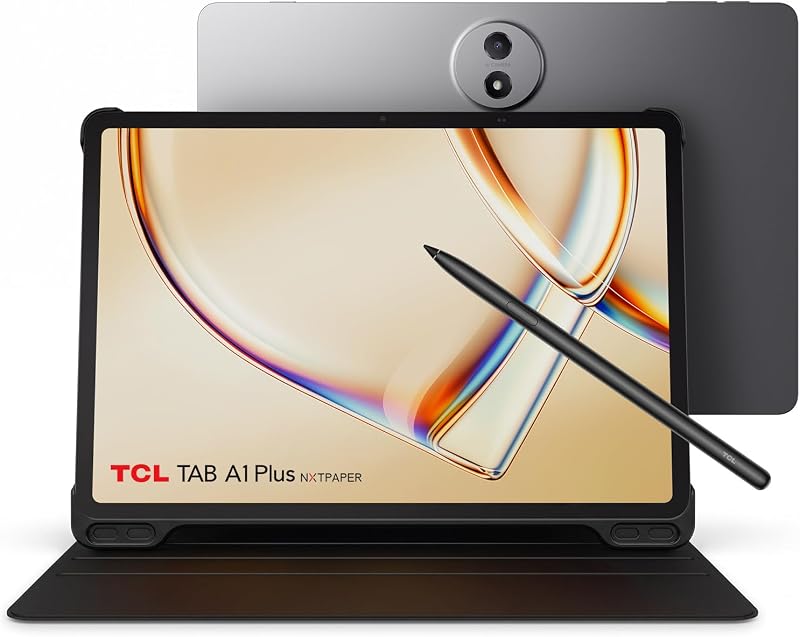 TAB A1 Plus NXTPAPER Android Tablet, 12.2" 2.4K 120Hz Display, 6+256GB | T-Pen 2 & Case Included, Octa-core CPU, AI Tools, 10000mAh Battery, Quad Speakers, Sleek Metal Unibody Tablet for Work & Play