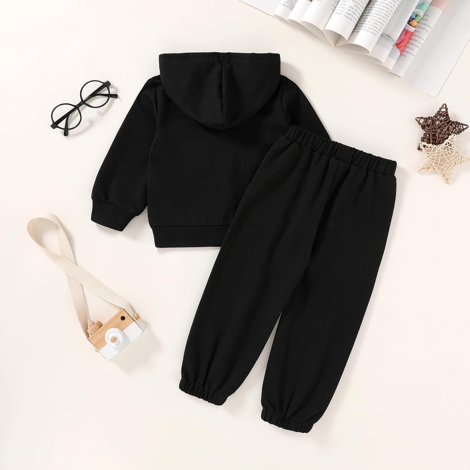 YOUNGER TREE Toddler Girls Fall Clothes Kids Hoodie Zipper Sweatshirt and Sweatpants Outfits Girls Winter Sweatsuit - Image 3