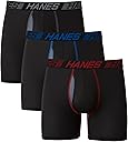 Hanes Men's Underwear Pack, 3-Pack, Total Support Pouch Boxer Briefs or Trunks, Moisture-Wicking Underwear for Men