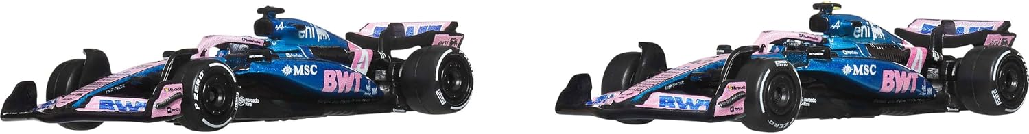 Hot Wheels Premium Formula 1 Toy Cars, 2-Pack of 1:64 Scale BWT Alpine Formula One Team Racecars Featuring #10 Pierre Gasly & #43 Franco Colapinto image 2