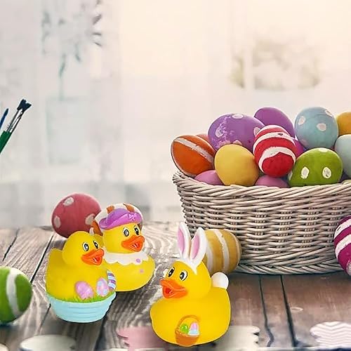 Miniatura 3 de Patitos de goma Rhode Island Novelty de 2 pulgadas con temática de conejo de pascua (12 piezas)