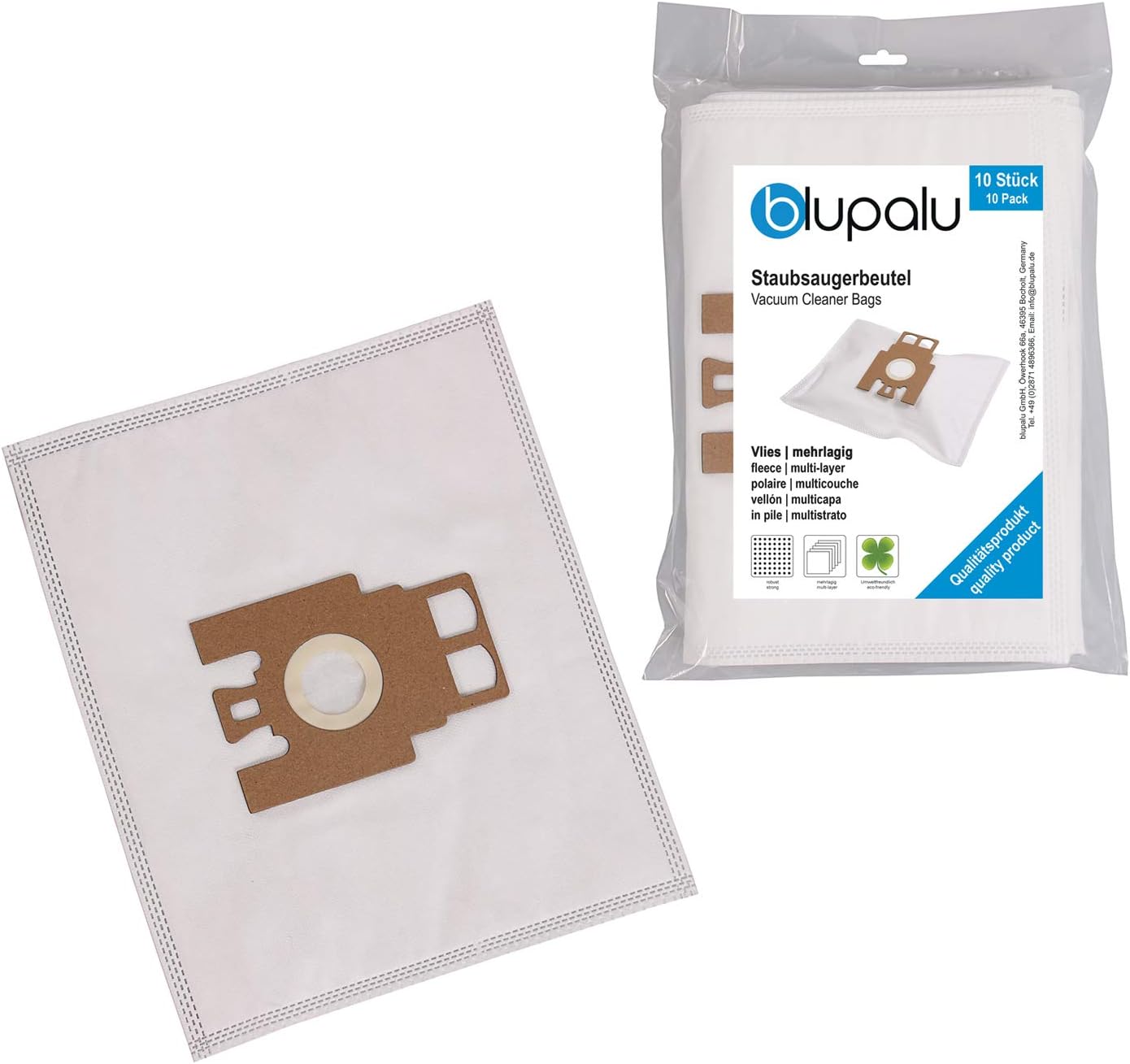 10 Stück Schmutzfangsäcke 20L - Kompatibel Mit Einhell Nass-Trockensauger TC-VC 1820