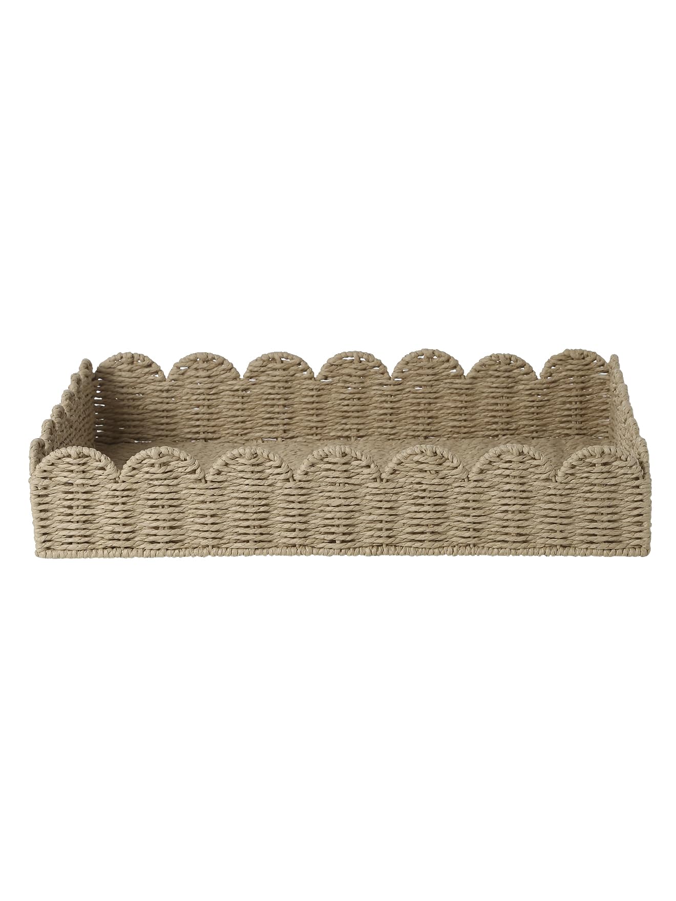 Panier de rangement pour table à langer en corde de papier beige Vertbaudet