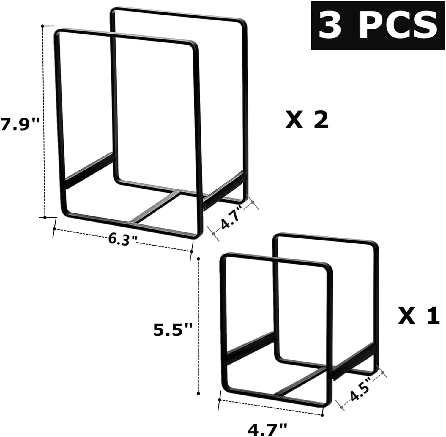 Lot de 3 organisateurs d'evier en metal, range-assiettes gain de place pour