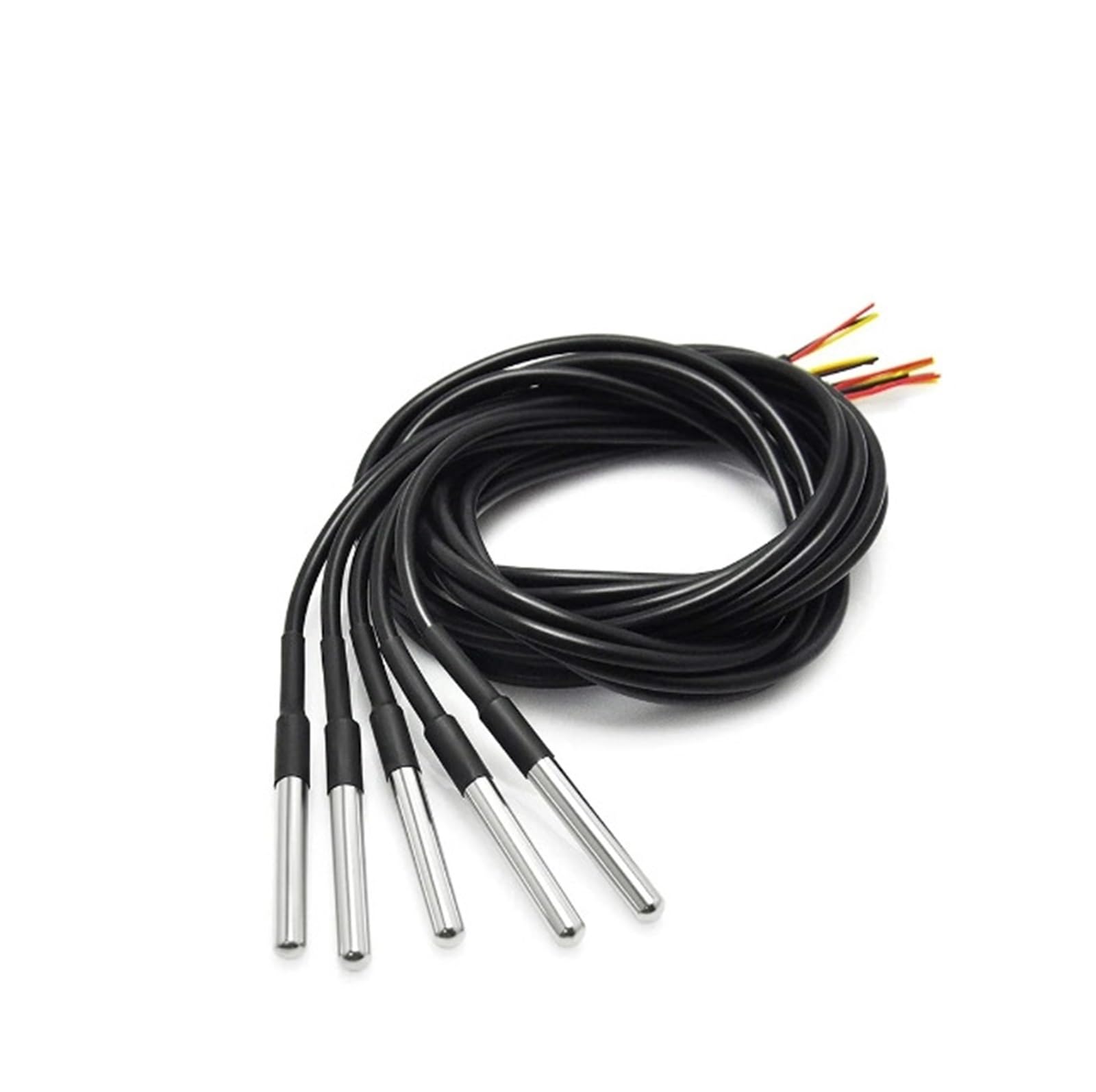 1-10 szt. DS18b20 czujnik temperatury 1M 2M 3M DS1820 pakiet ze stali nierdzewnej wodoodporny 18B20 100 cm/200 cm/300 cm (10 szt. - 5M 500 cm)