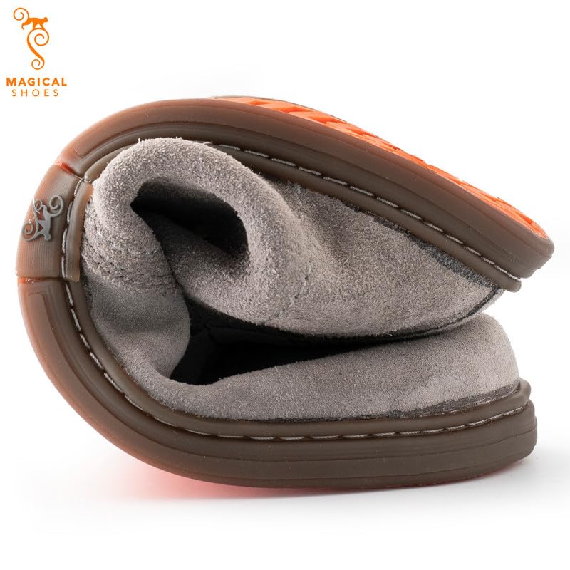 Magical Shoes Chukka Boots minimalistyczne buty dla kobiet i mężczyzn, sznurowane buty, chukka buty za kostkę, skórzane buty z zamkiem błyskawicznym, Barefoot