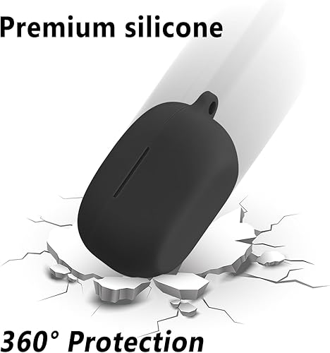 Miniatura 3 de Geiomoo Funda de silicona para Sony WF-1000XM5, funda protectora con mosquetón (negro)