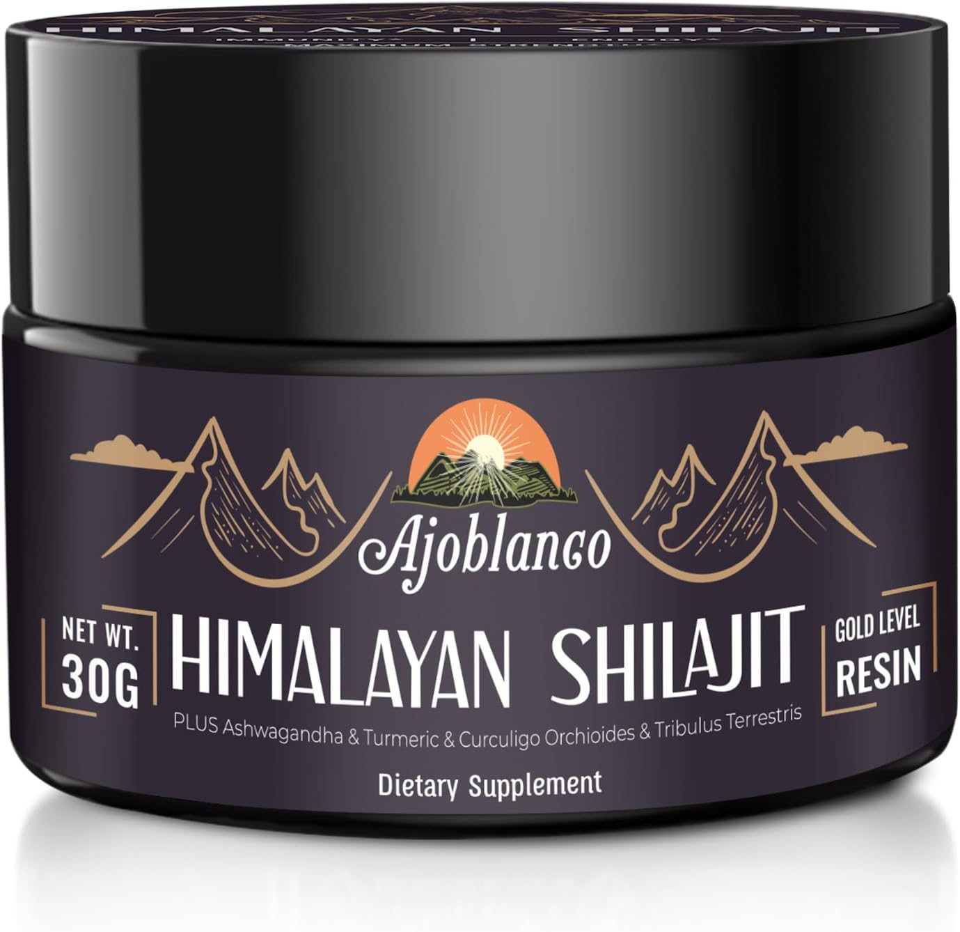 600mg Shilajit Pure Himalayan Organic Shilajit Resin - Himalayan Shilajit Resin with Organic Ayurvedic Blend in High Potency for Energy, Strength & Immunity, 30 Grams