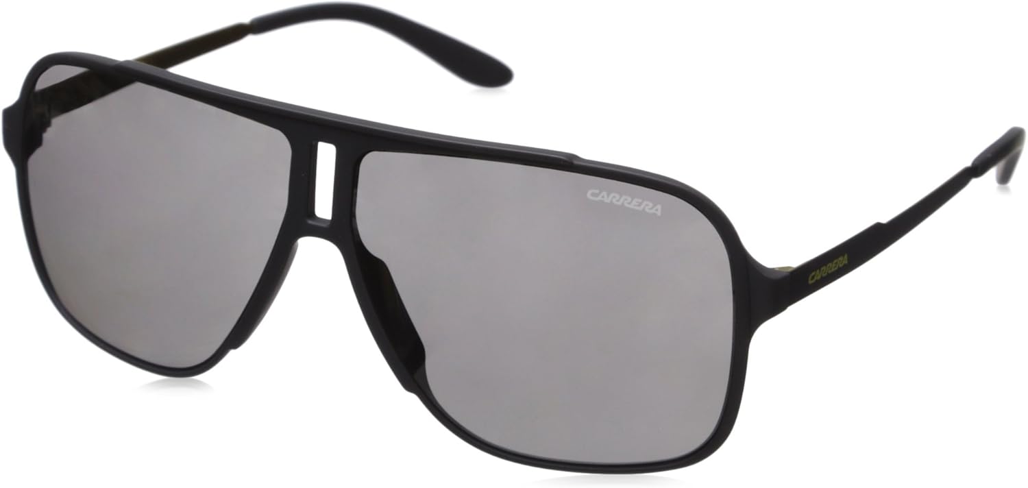 Carrera Men's CA122/S Rectangular Sunglasses, Grey/Black Mirror, 61 mm
