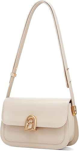 Miniatura 11 de LAFESTIN Genuine Leather Shoulder Bag for Women with Adjustable Strap, Crossbody Purses For Women, Designer Inspire Handbags negro, marfil (Black