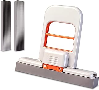 4PCS Mini Foldable Desktop Mop, Portable Self-Squeeze Mini Sponge Mop with 3 Replaceable Sponge Heads , Wet and Dry Use Cl...