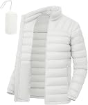 BGOWATU Veste de protection pour hommes Vestes d'hiver légères et empaquetables imperméable