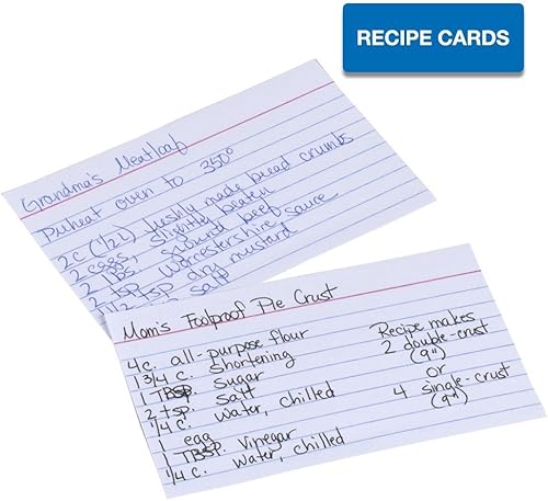 Miniatura 3 de Mead Tarjetas de índice, rayadas, 3 x 5 pulgadas, blancas, 100 por paquete, paquete de 4