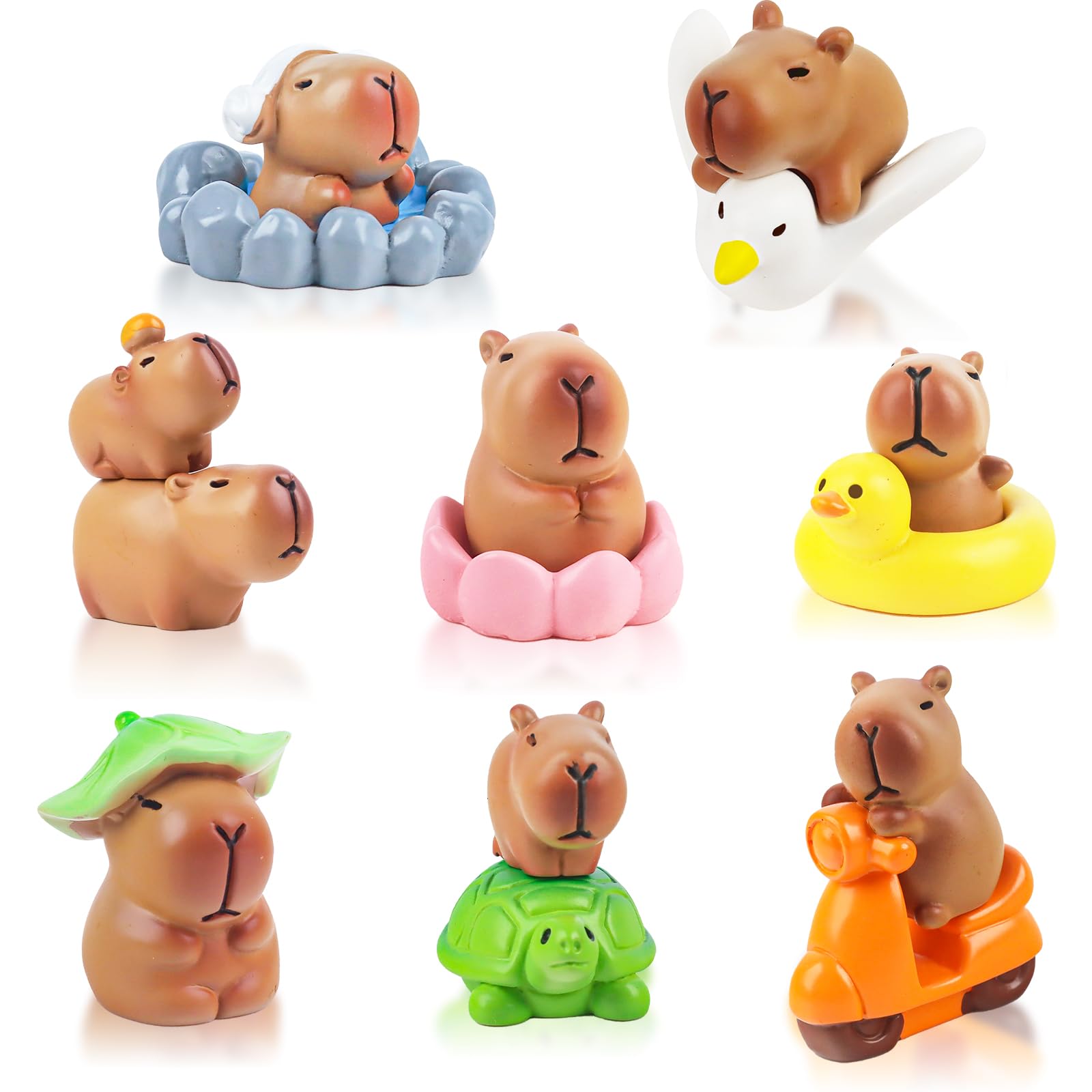200 Mini Capibara In Resina Per Decorazioni Fai Da Te - Micro Paesaggi, Giardino, Acquario, Piante