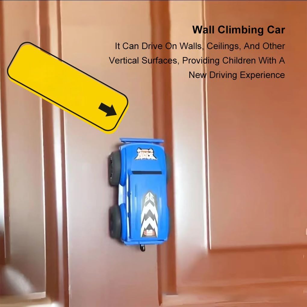 homwowo Innovative Wall Climbing Toy Magnetic Levitation Effect for Kids Magnetic Wall Climbing Car ABS Wall Climbing Car Toy, Blue - Image 9