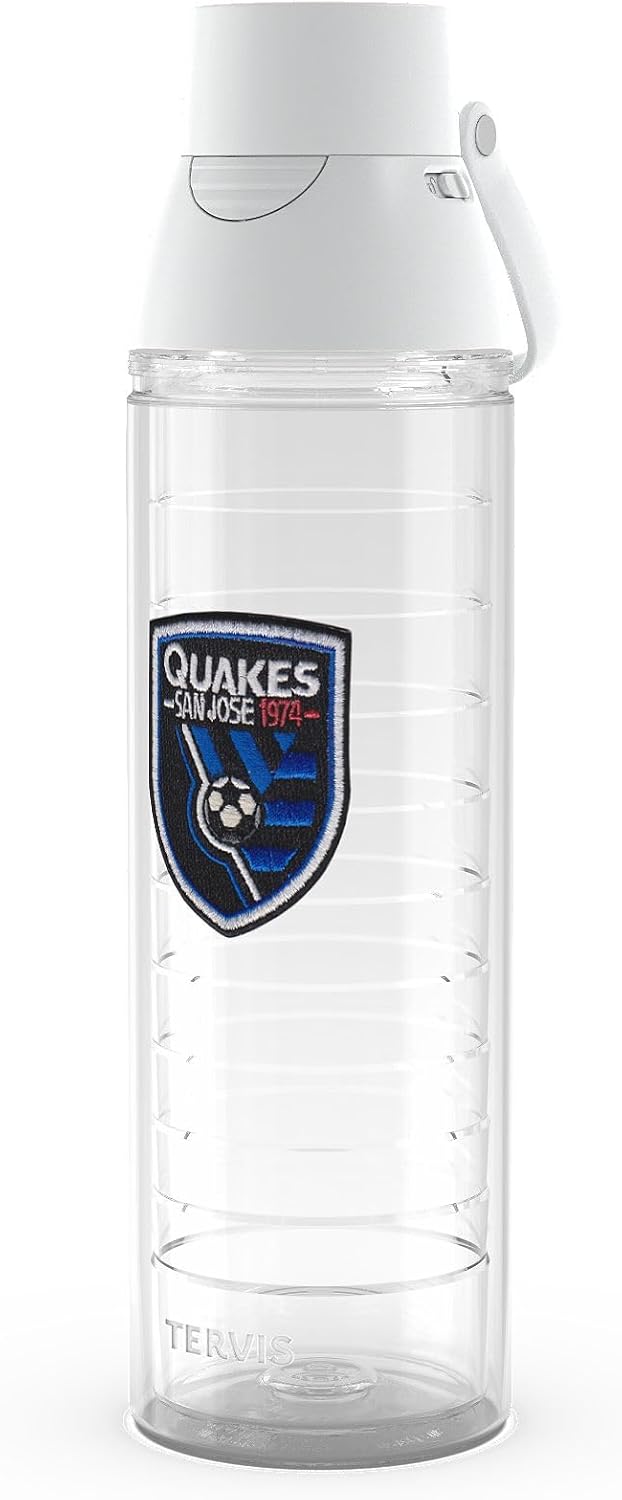 Tervis Venture Lite MLS San Jose Earthquakes - Primary Logo Made in USA Double Walled Insulated Tumbler Travel Cup Keeps Drinks Cold & Hot, 24oz Water Bottle, Classic