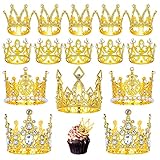 15Pcs Crown Cake Topper Mini Crown Tiny Crown for Cake Topper Mini Tiara Birthday Crown Vintage Crys